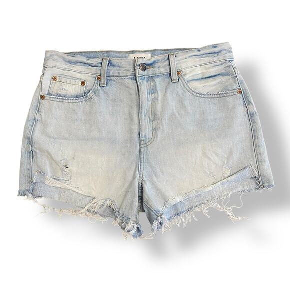 Pistola Pants - Pistola Women’s Kylee‎ Denim High Rise Relaxed Cuffed Jean Shorts Size 28